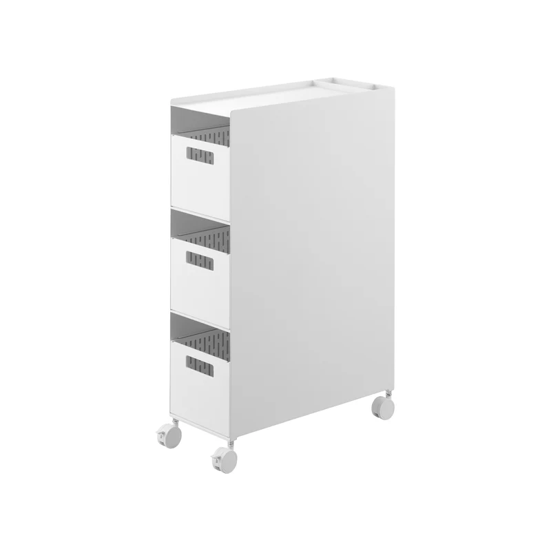 3-Tiered Storage Basket Stand with Casters